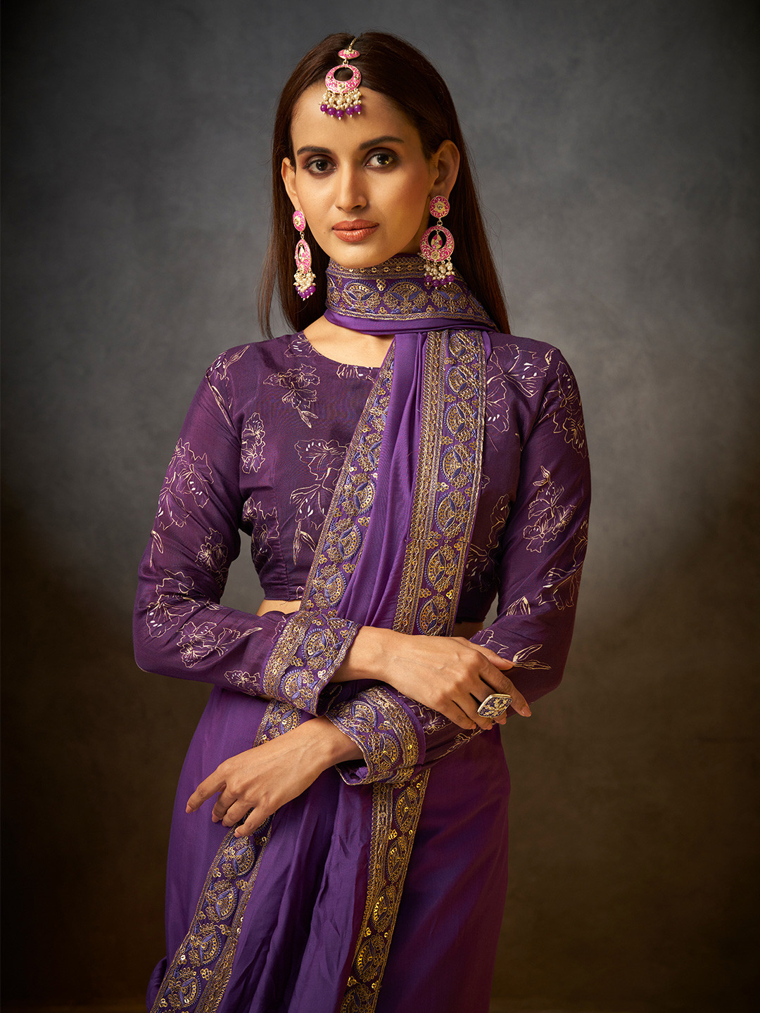 SARHAAari Work Pure Georgette Saree