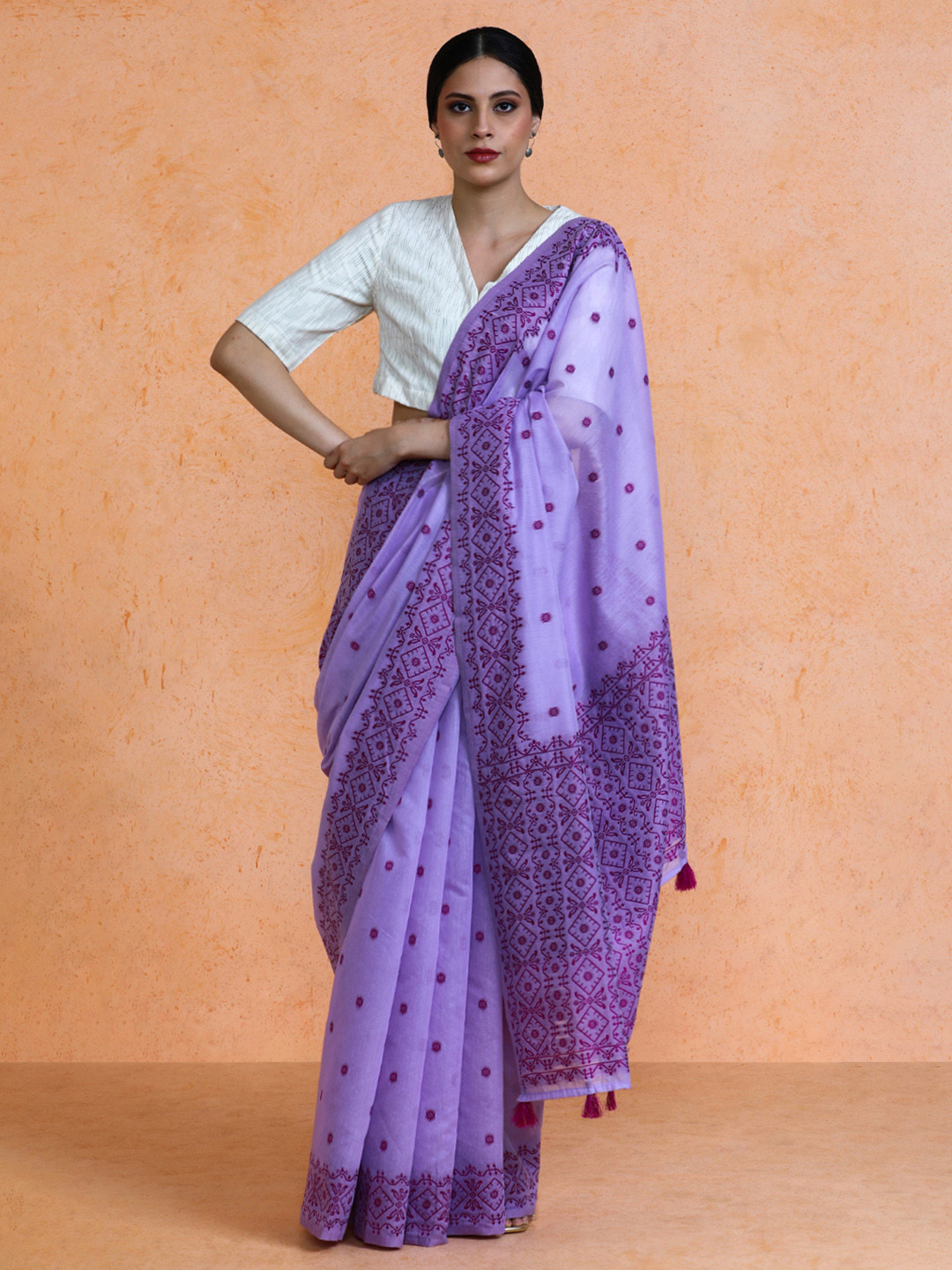 SARHA Floral Woven Chanderi Saree