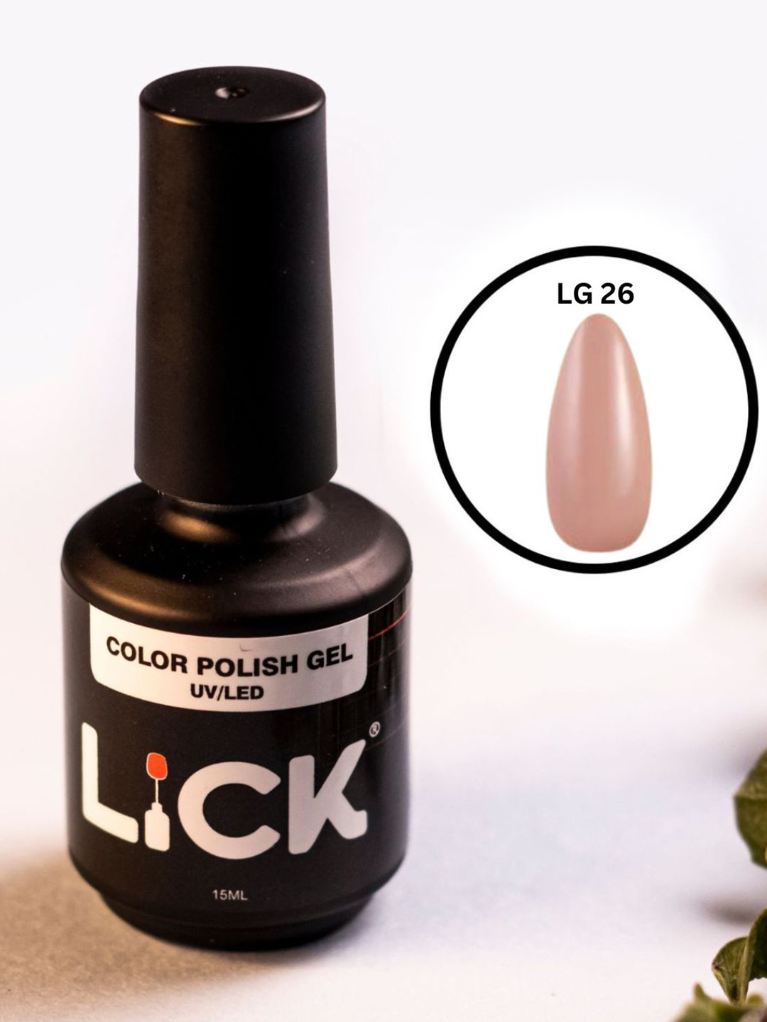 LICK Color Polish UV & LED Gel Nail Polish - 15 ml - Nude LG 26