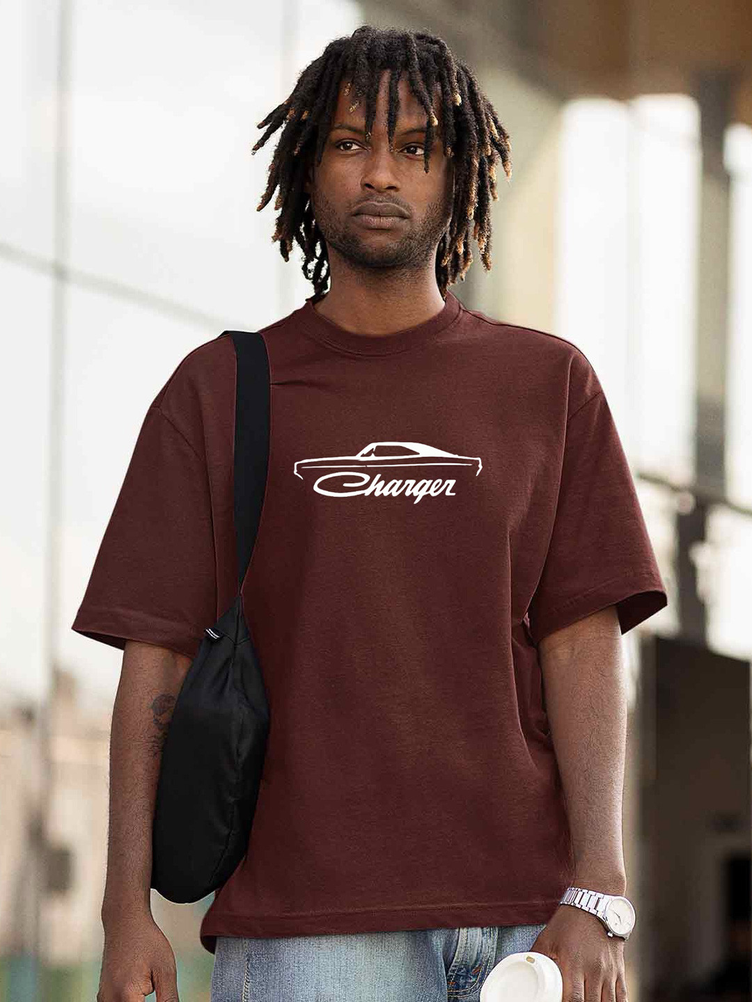 TheBTclub Charger Graphic Oversized T-shirt