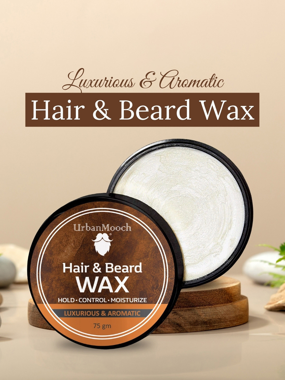 UrbanMooch Hair & Beard Wax For Extra Volume With Argan Oil & Shea Butter - 75 g