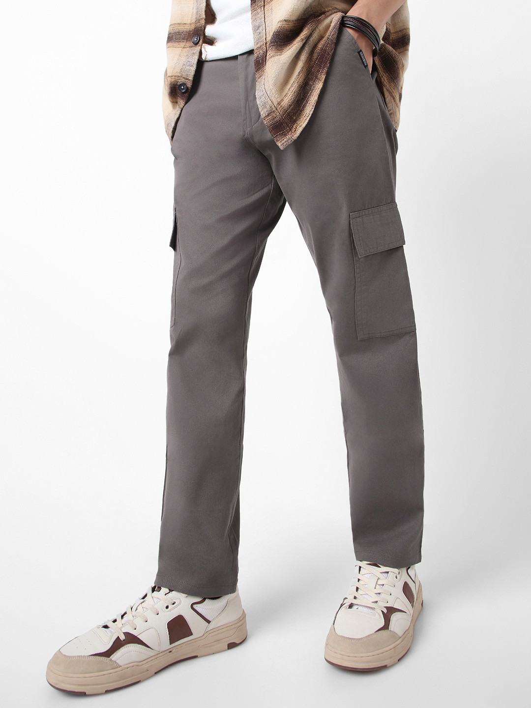 Urbano Fashion Men Regular Fit Solid Cargo Chino Pant with 6 Pockets Stretchable