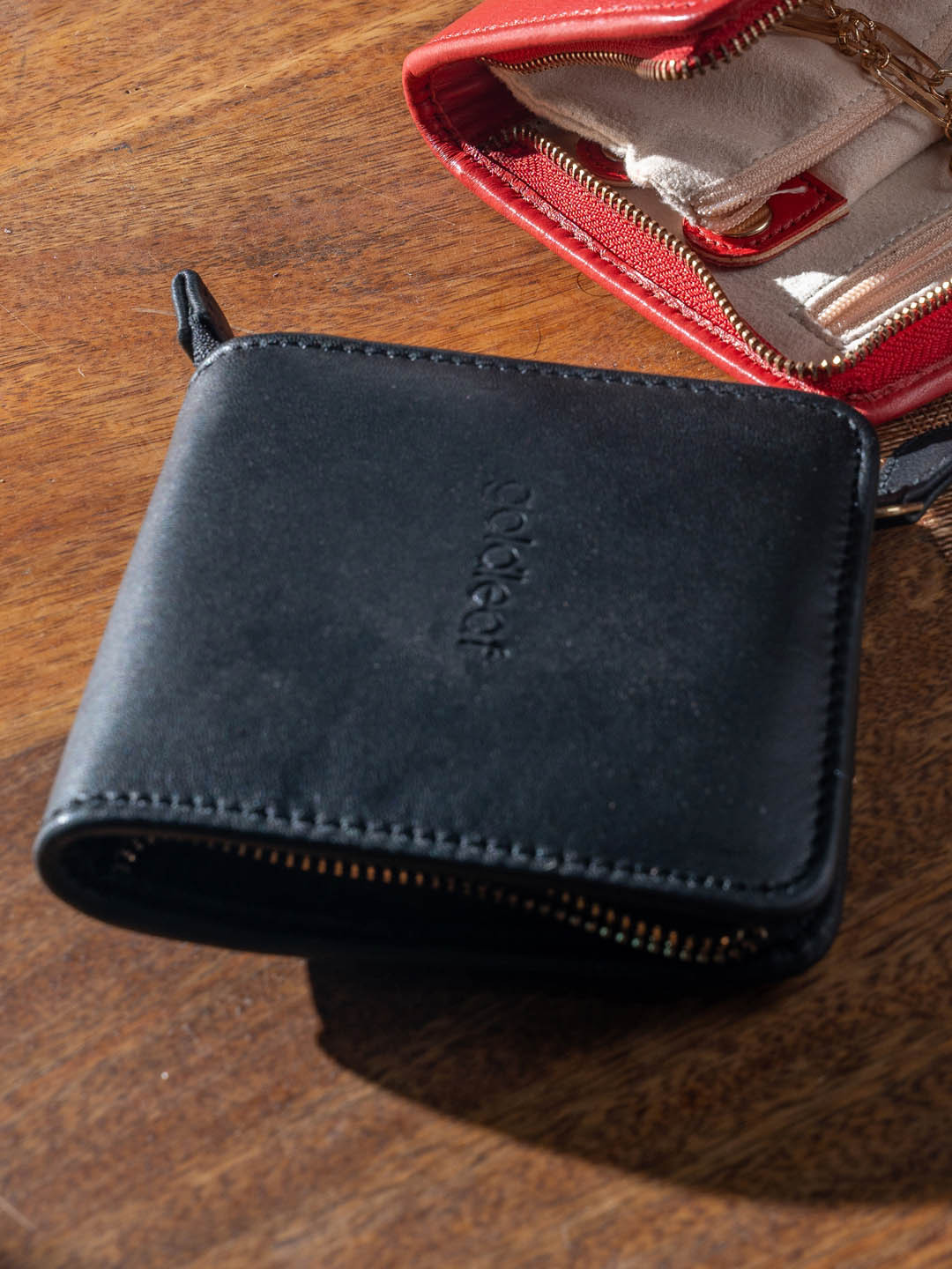 Goldleaf Studio Black & Beige Chick Charm Travel Pouch