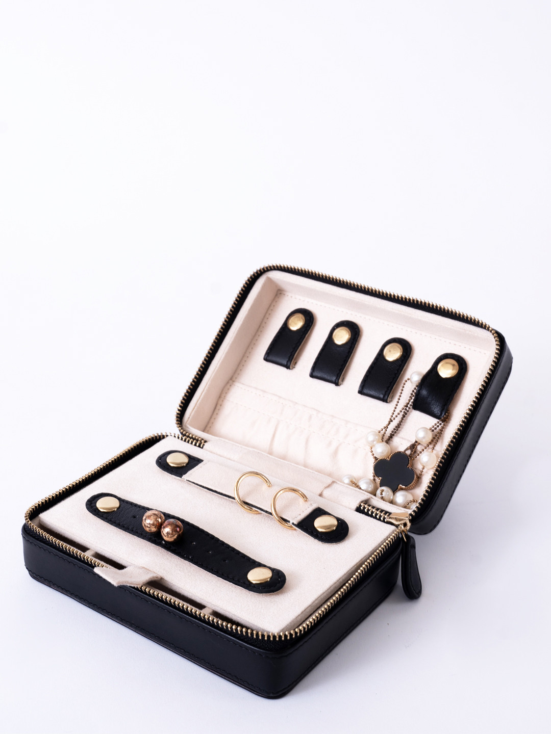 Goldleaf Studio Black & White Vanity Travel Case Jewellery Organiser