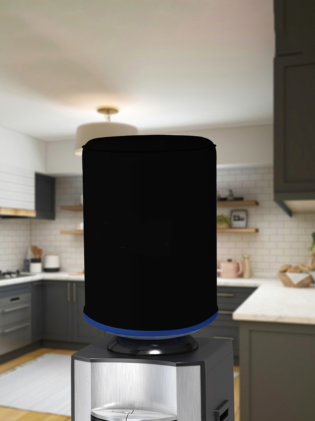 Kuber Industries Black & Blue Printed Dust & Spill Protector Dispenser Cover