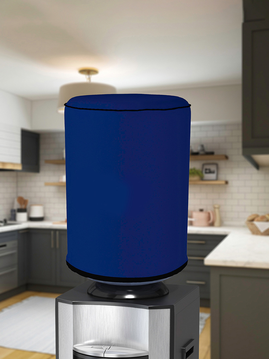 Kuber Industries Blue & White Printed Dust & Spill Protector Dispenser Cover