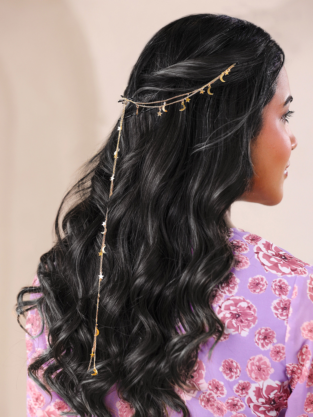 Yellow Chimes Gold-Plated Maang Tikka Head Jewellery