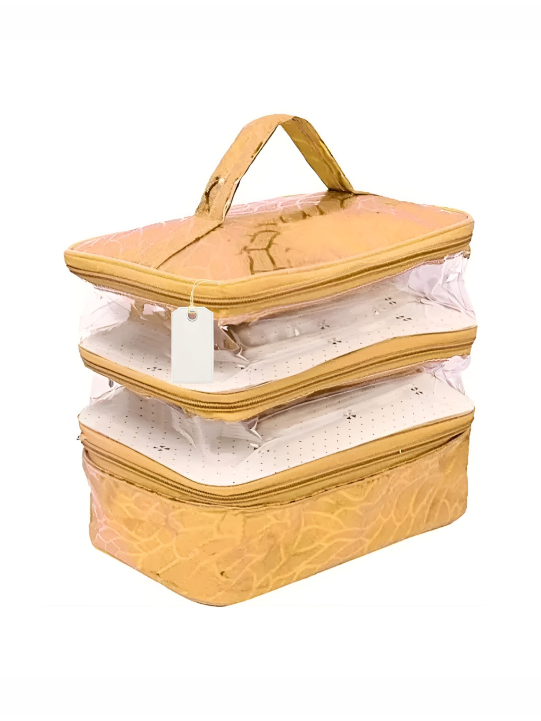 Ajabh Yellow Cosmetic Pouch With Zip Clouser Makeup Organiser