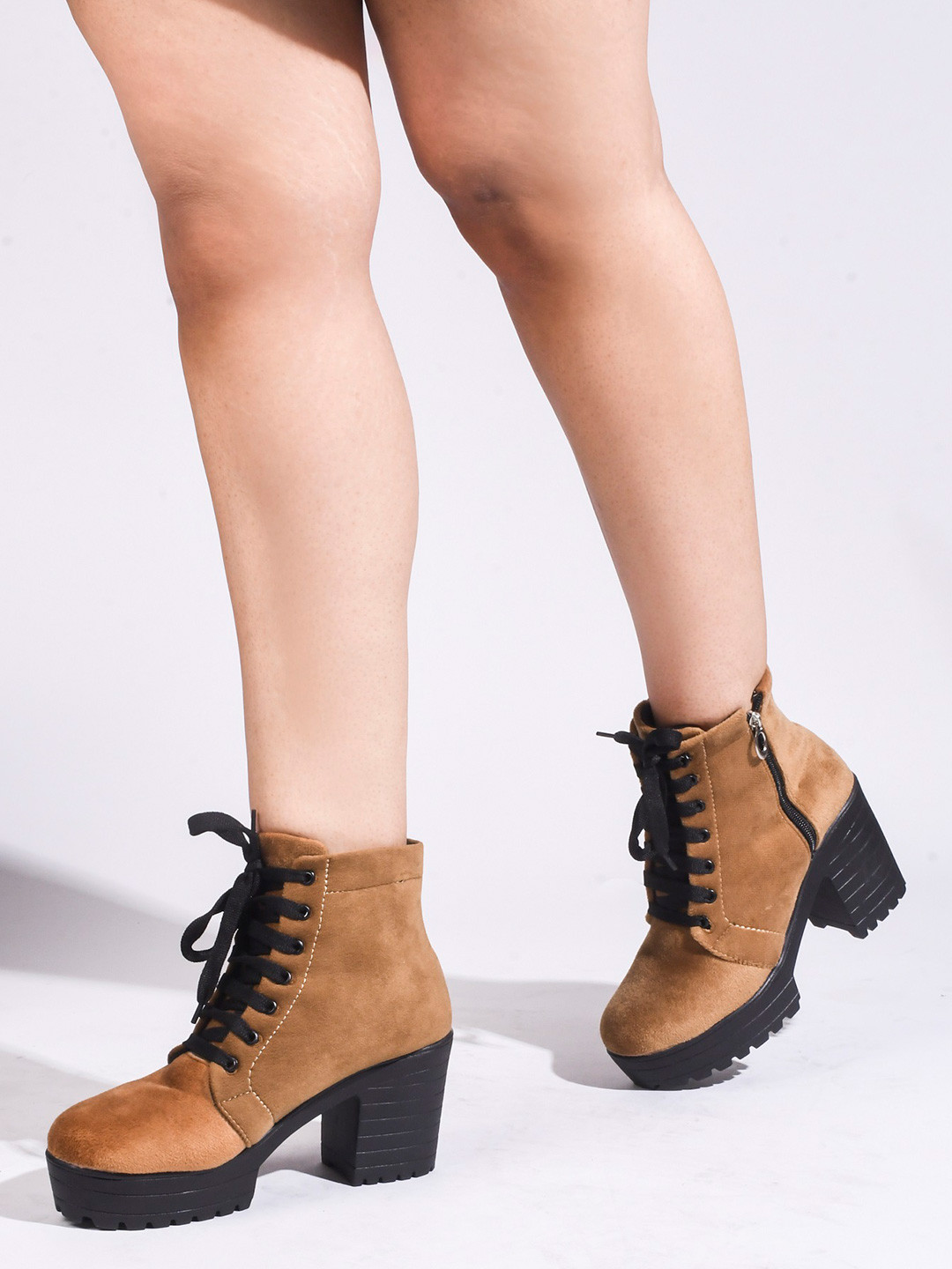 TRYME Women Knee Length Block Heel Boots