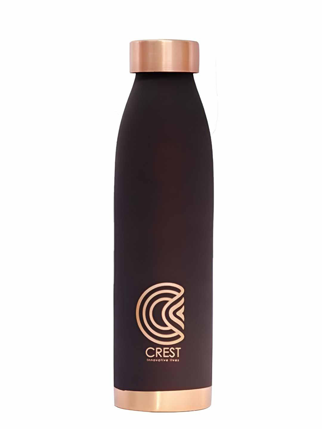Crest Innovative Lives Brown Brand Logo Copper Spill Proof Water Bottle - 1L