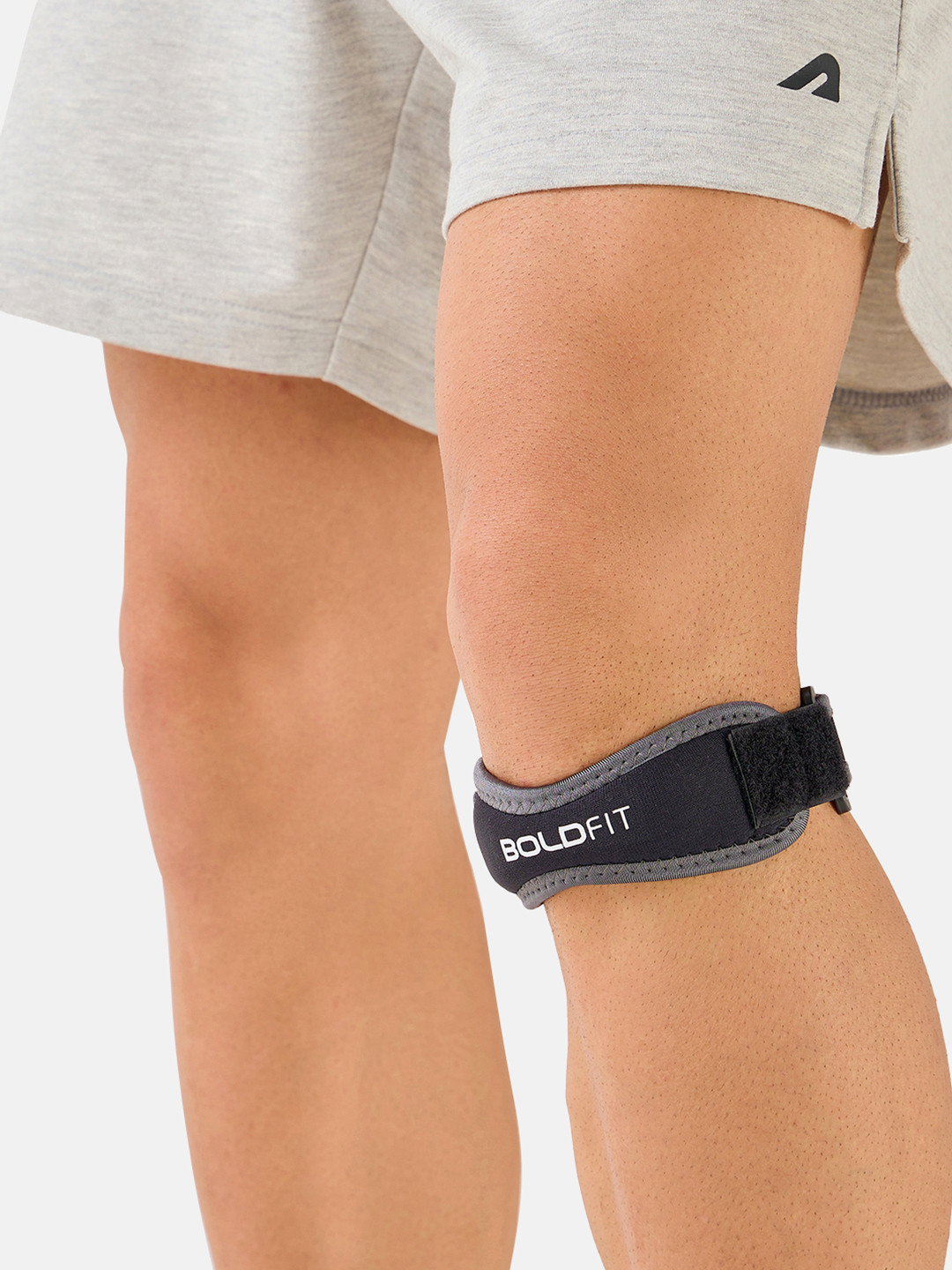 BOLDFIT Patella Knee Sleeve Gray Free Size