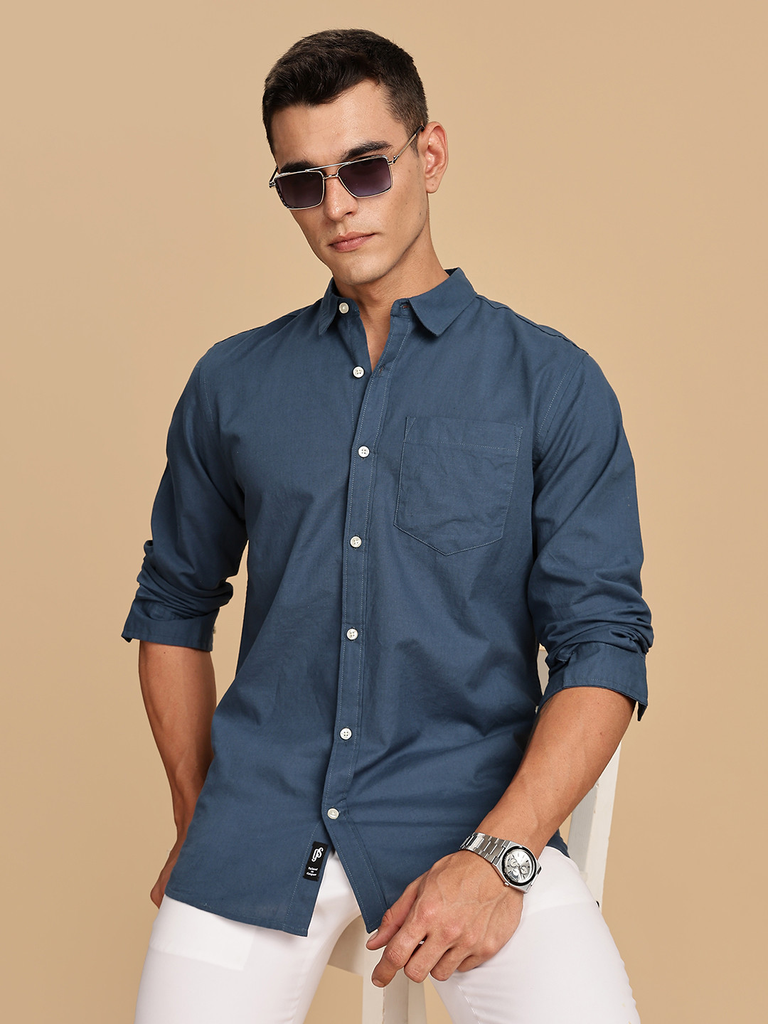 Guns & Sons Men Classic Opaque Semiformal Shirt