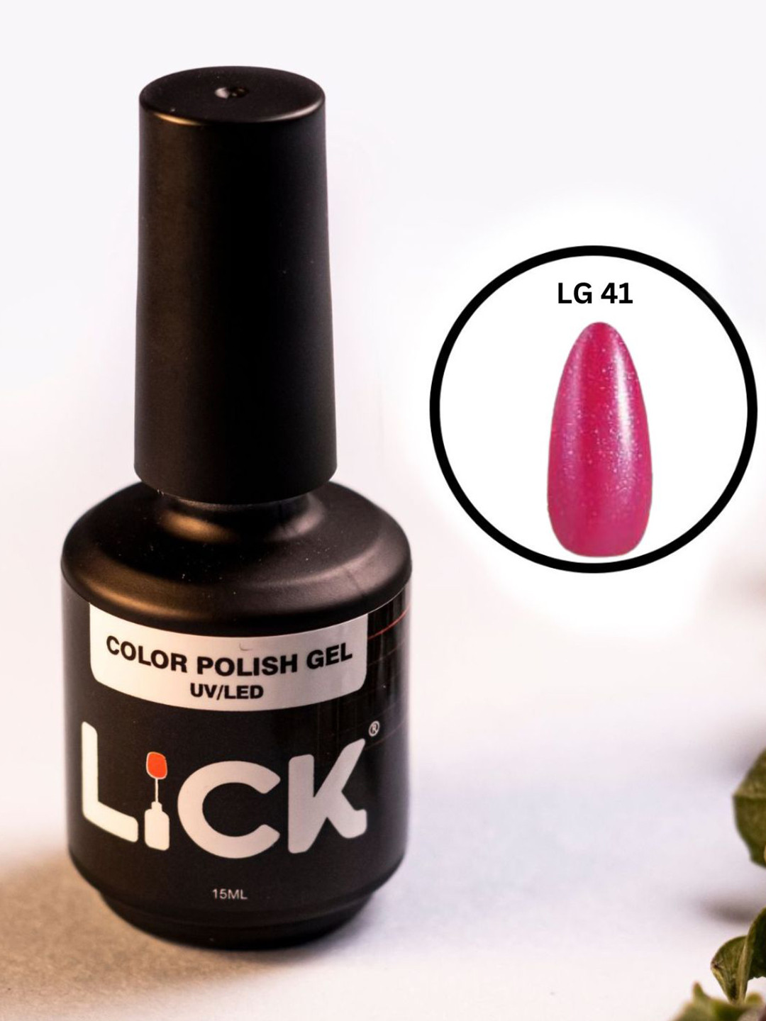 LICK Color Polish UV & LED Gel Nail Polish - 15 ml - Pink LG 41