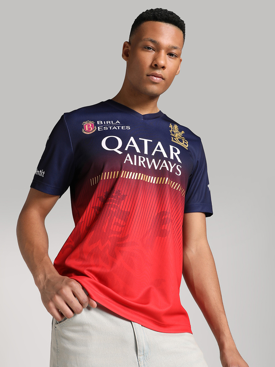 Puma RCB 2025 Replica Typography Printed Drycell Cricket IPL Jersey