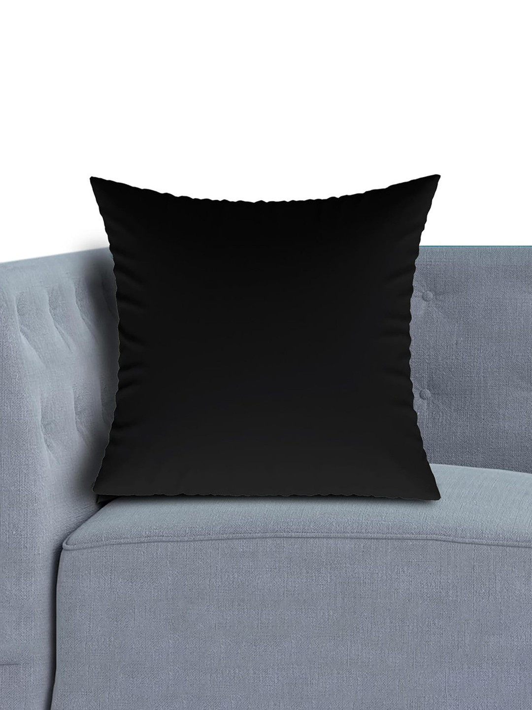 Kuber Industries Black Cotton Sofa Pre-Filled Cushion