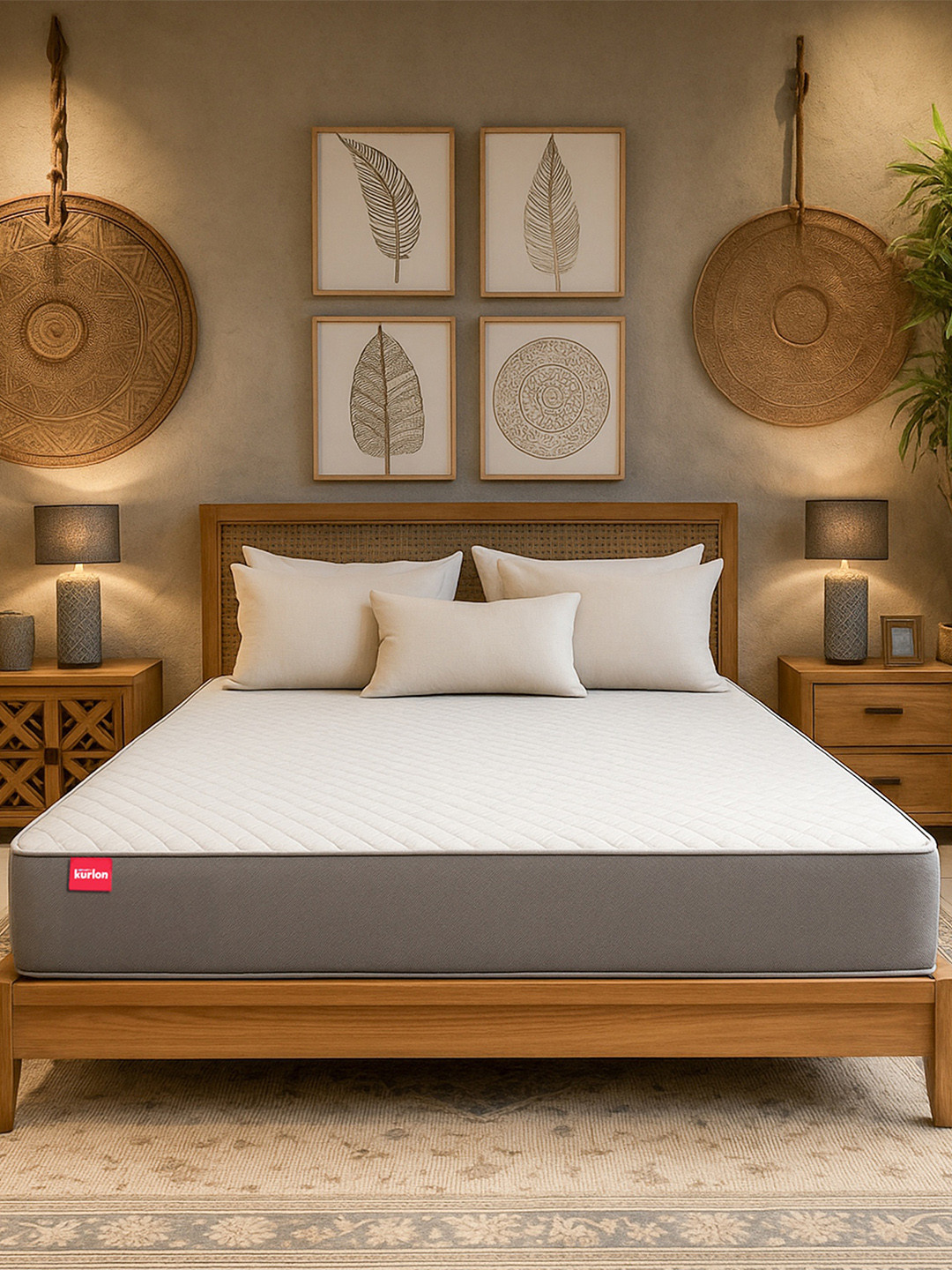 KURLON Ortho 10 inch Double Memory Foam Mattress - 78 inch x 47 inch