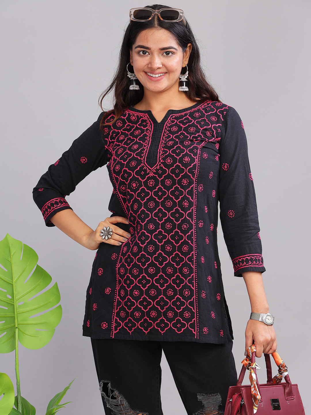 Club Loom Chikankari Cotton Embroidered Top