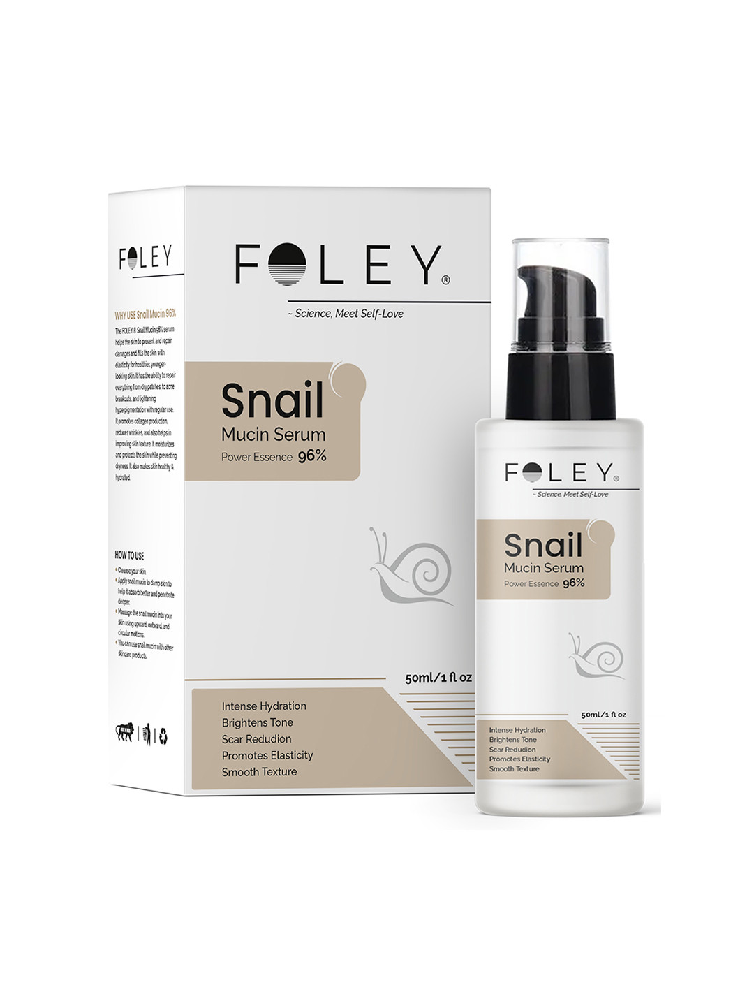 FOLEY Korean Advanced Snail Mucin 96 Essence Hydrating Serum - 50 ml