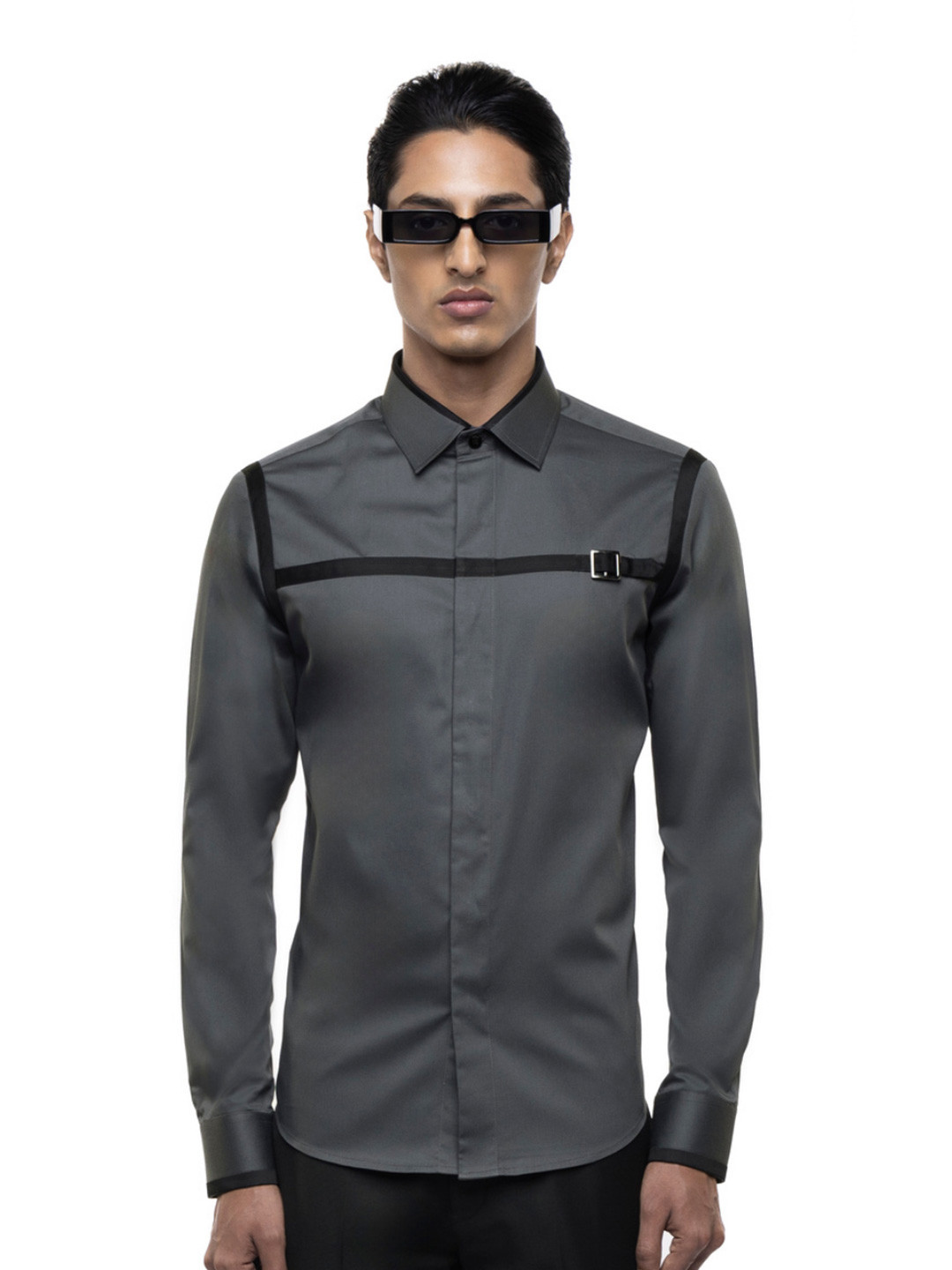 SDS By Kushal Shah Men Smart Tailored Fit Faded Opaque Party Shirt