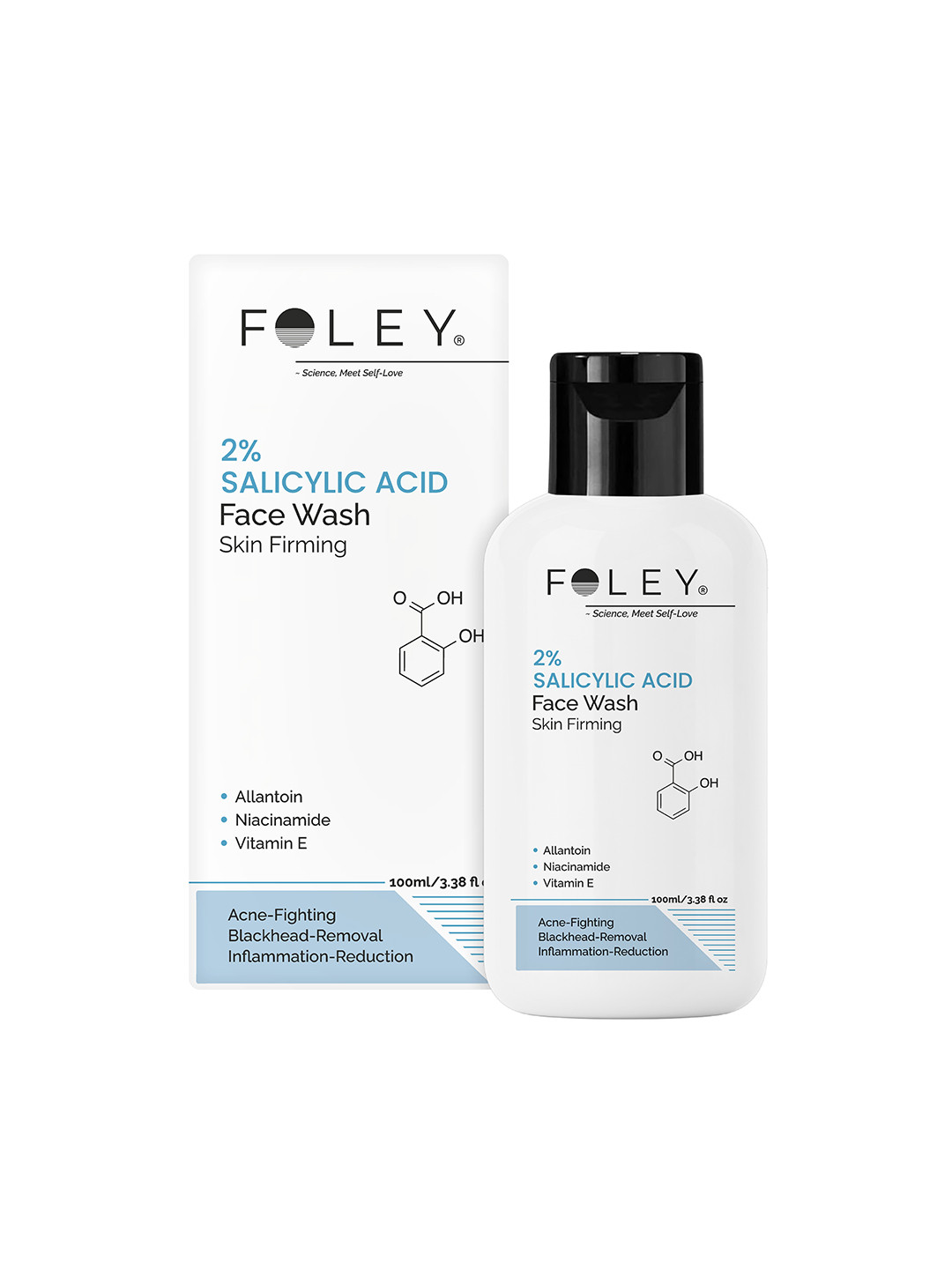 FOLEY 2% Salicylic Skin Firming Fighting Face Wash With Vitamin E & Niacinamide - 100 ml