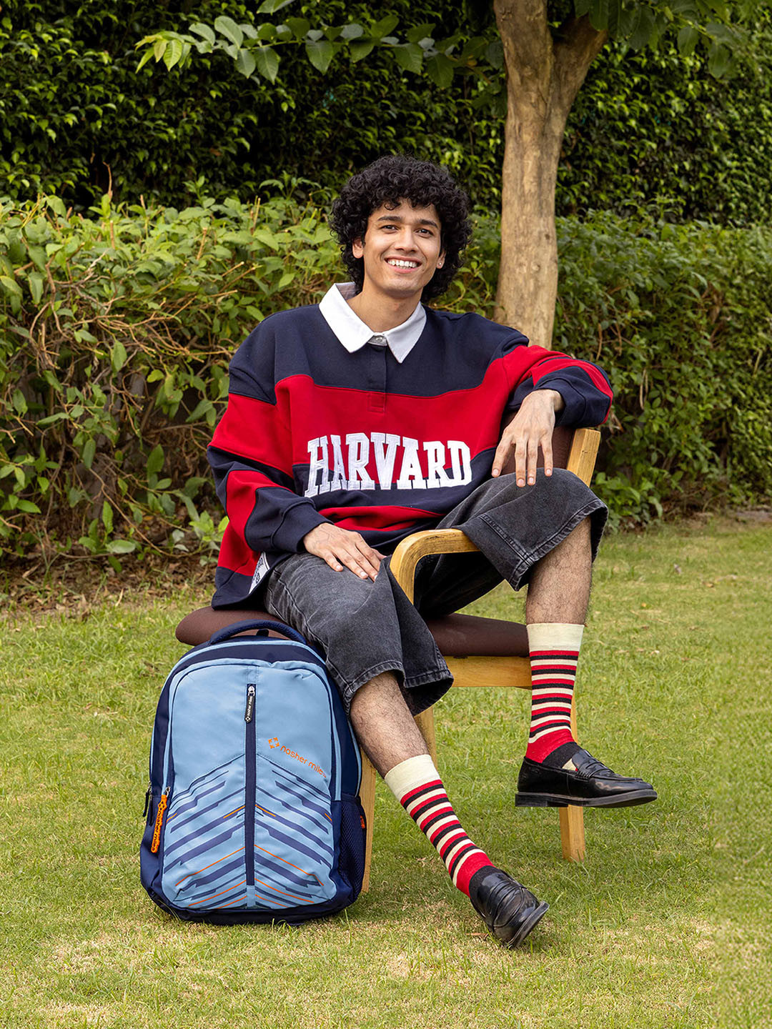 Nasher Miles Geography Laptop Backpack 31 Liters Polyester with Raincover (Blue)