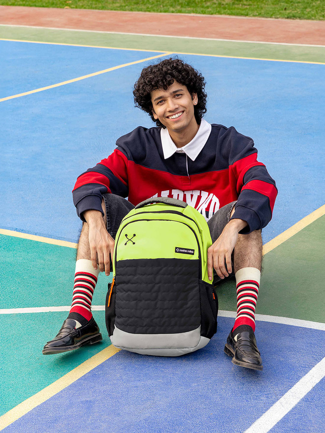 Nasher Miles Coding Laptop Backpack 31 Liters Polyester with Raincover (Green Black)