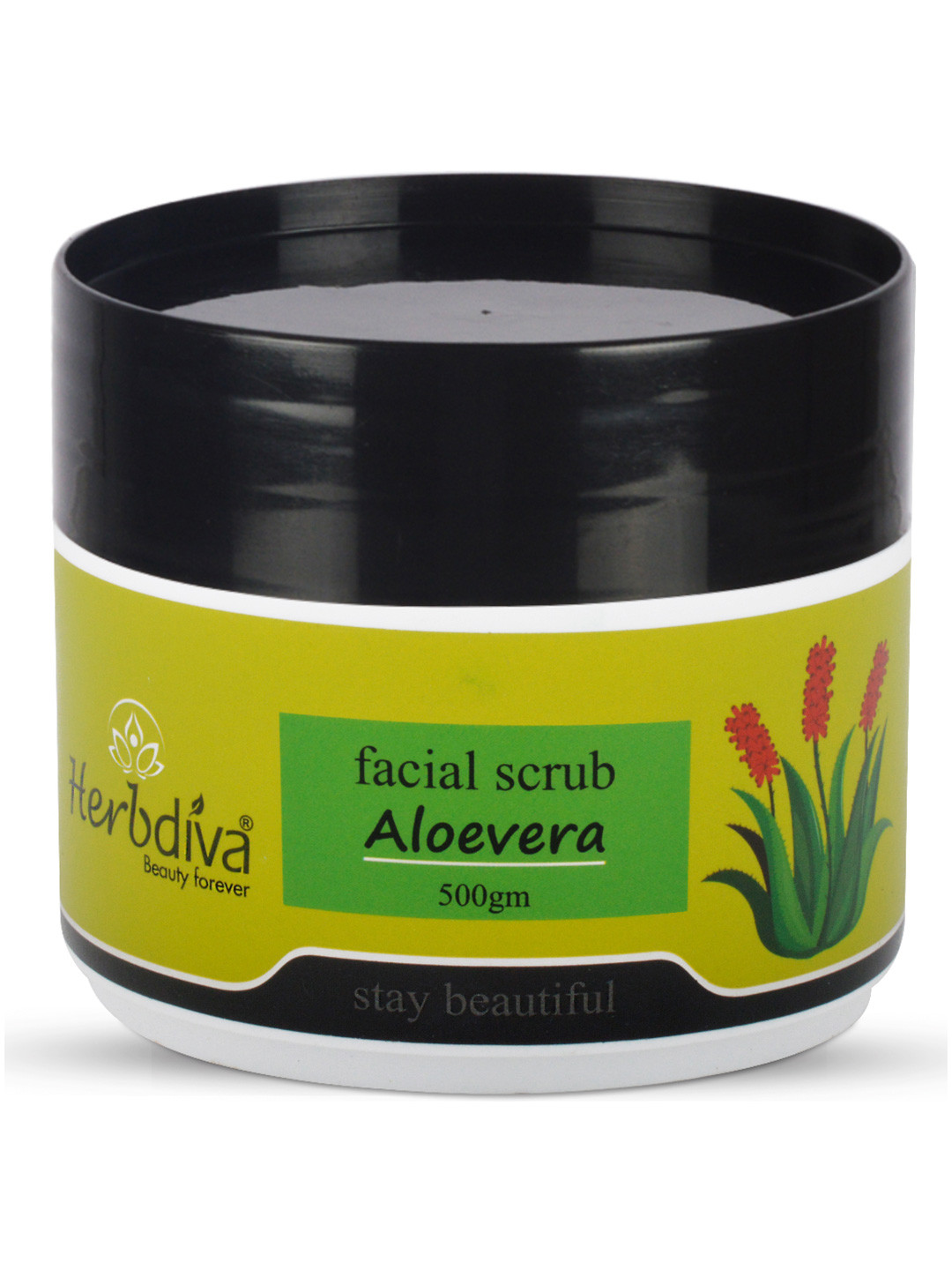 Herbdiva Aloe Vera Exfoliating & Deep Pore Cleansing Face Scrub - 500 g