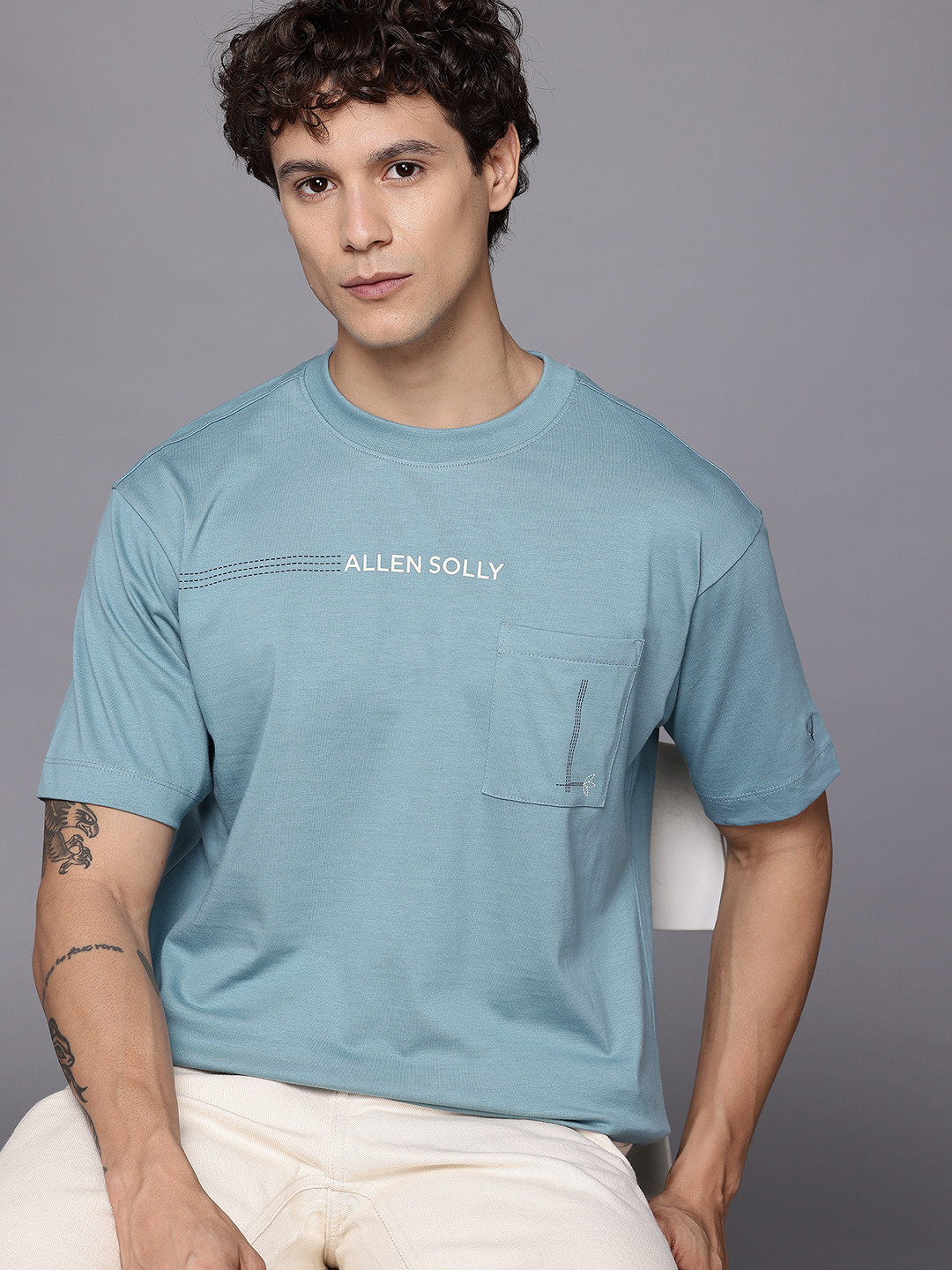 Allen Solly Pure Cotton Patch Pocket T-shirt