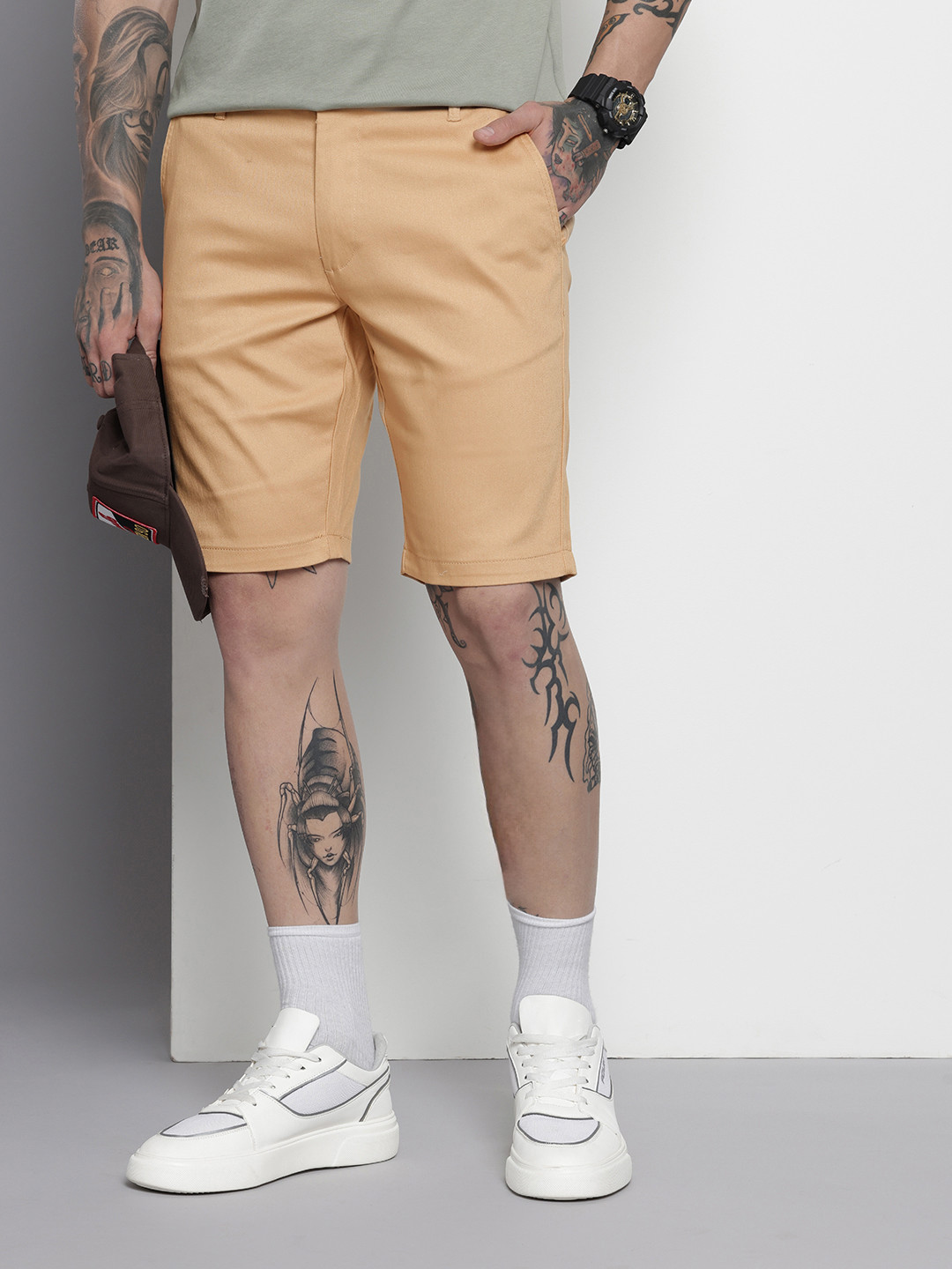 The Indian Garage Co Men Chino Shorts