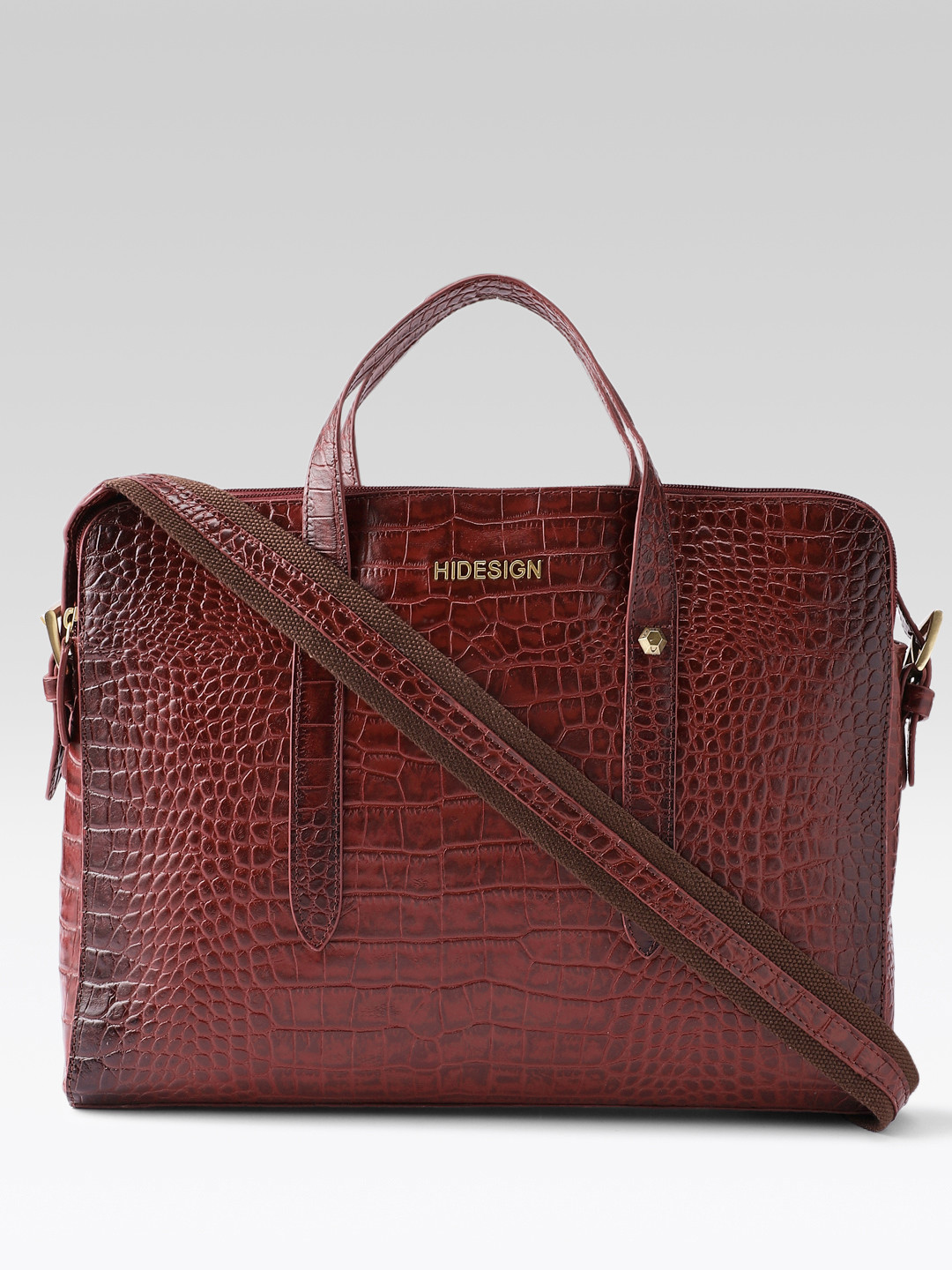 Hidesign Women ESMEE 03 Leather Animal Textured Laptop Bag