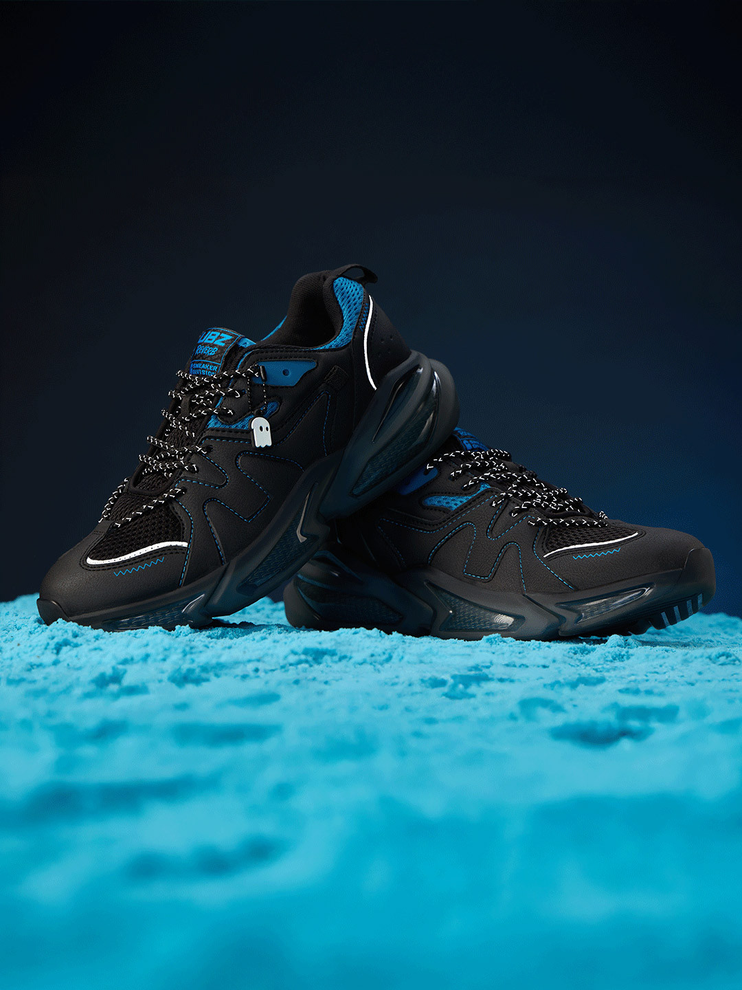 The Souled Store Men Urban Blaze Reverb Neon Black Shoes