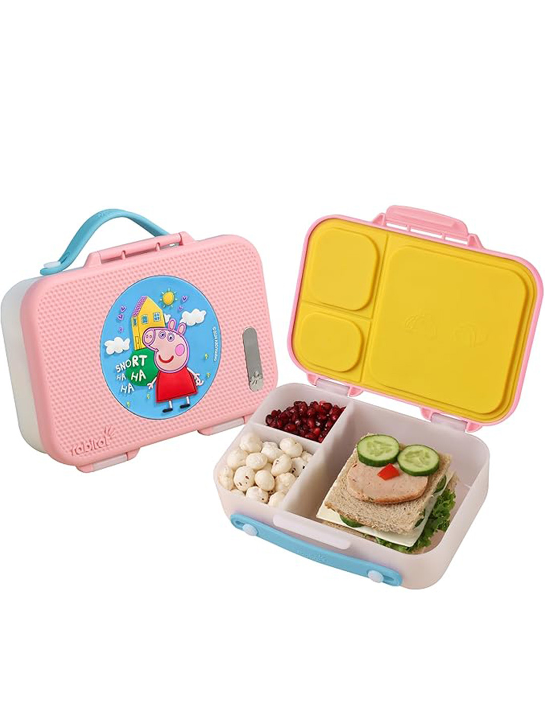 Rabitat Munchbee Peppa Pig Printed Airtight Leakproof Plastic Lunch Box 1L