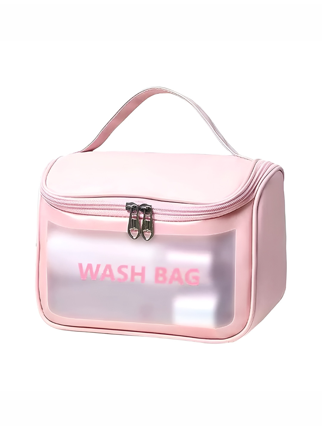 Ajabh Pink Printed Regular Makeup Organiser