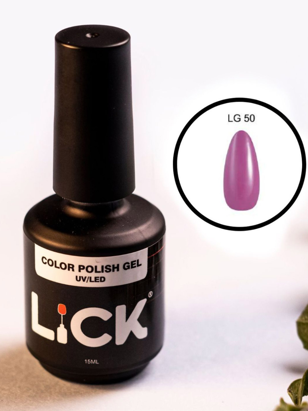 LICK Color Polish UV & LED Gel Glossy Nail Polish - 15 ml - Pink LG 50