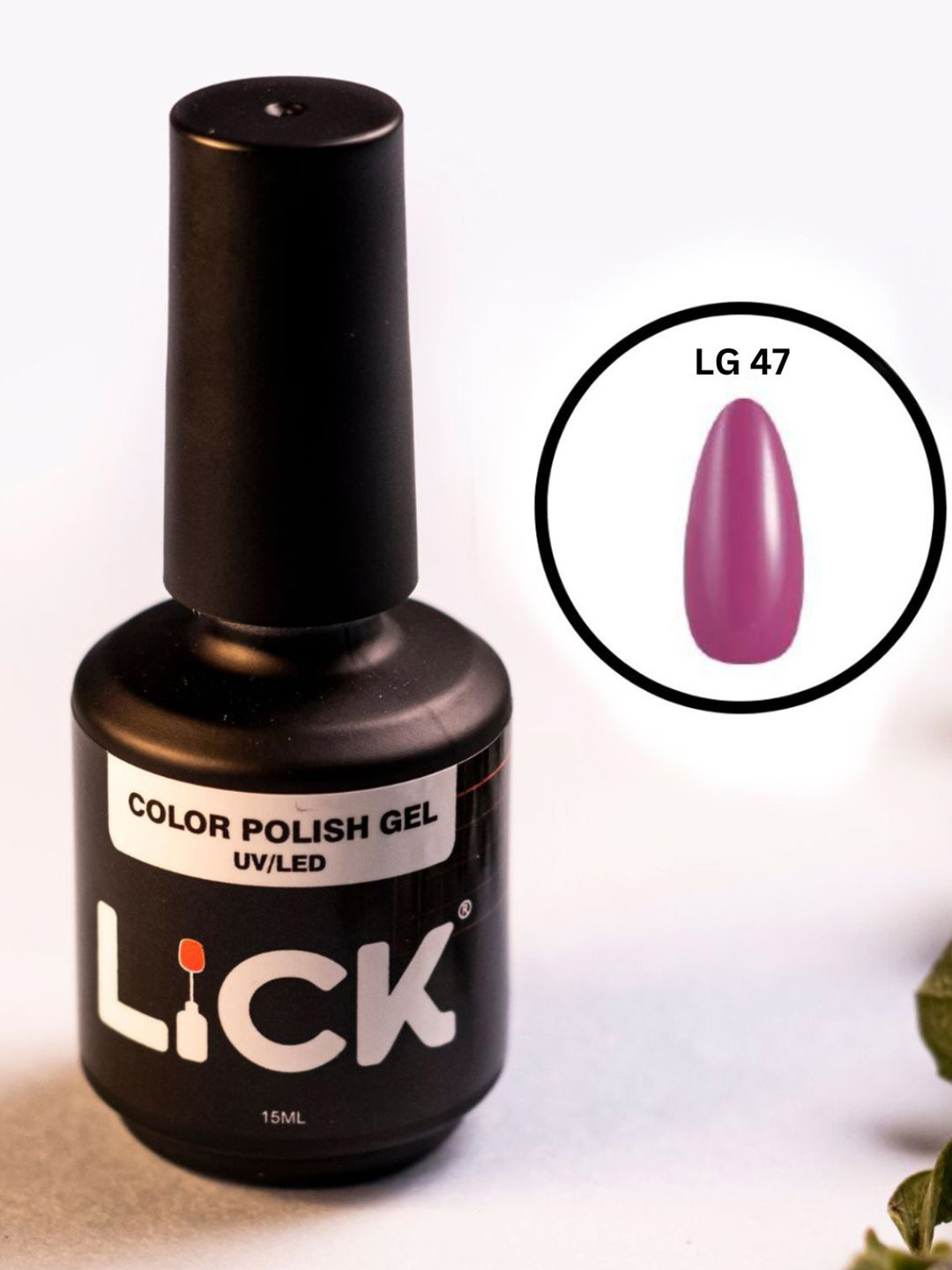 LICK Color Polish UV & LED Gel Glossy Nail Polish - 15 ml - Purple LG 47