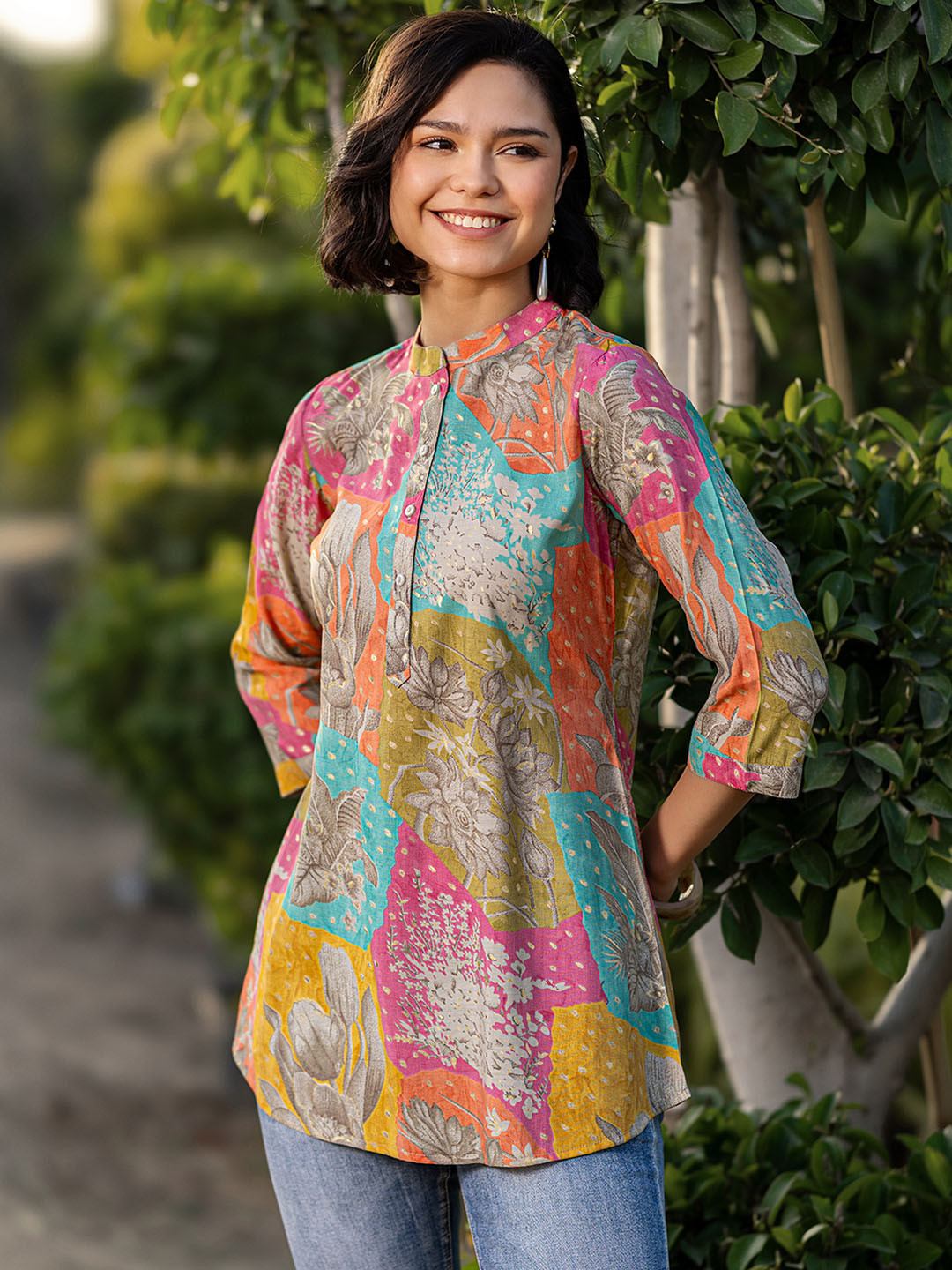 Libas Multicolor Straight Kurti