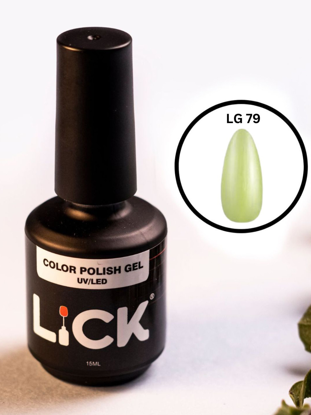 LICK Color Polish Uv - Led Long Lasting Gel Nail Polish - 15 ml - Light Green - LG 79