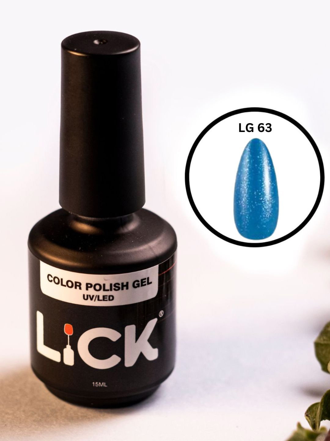 LICK Color Polish Uv - Led Long Lasting Gel Nail Polish - 15 ml - Blue - LG 63