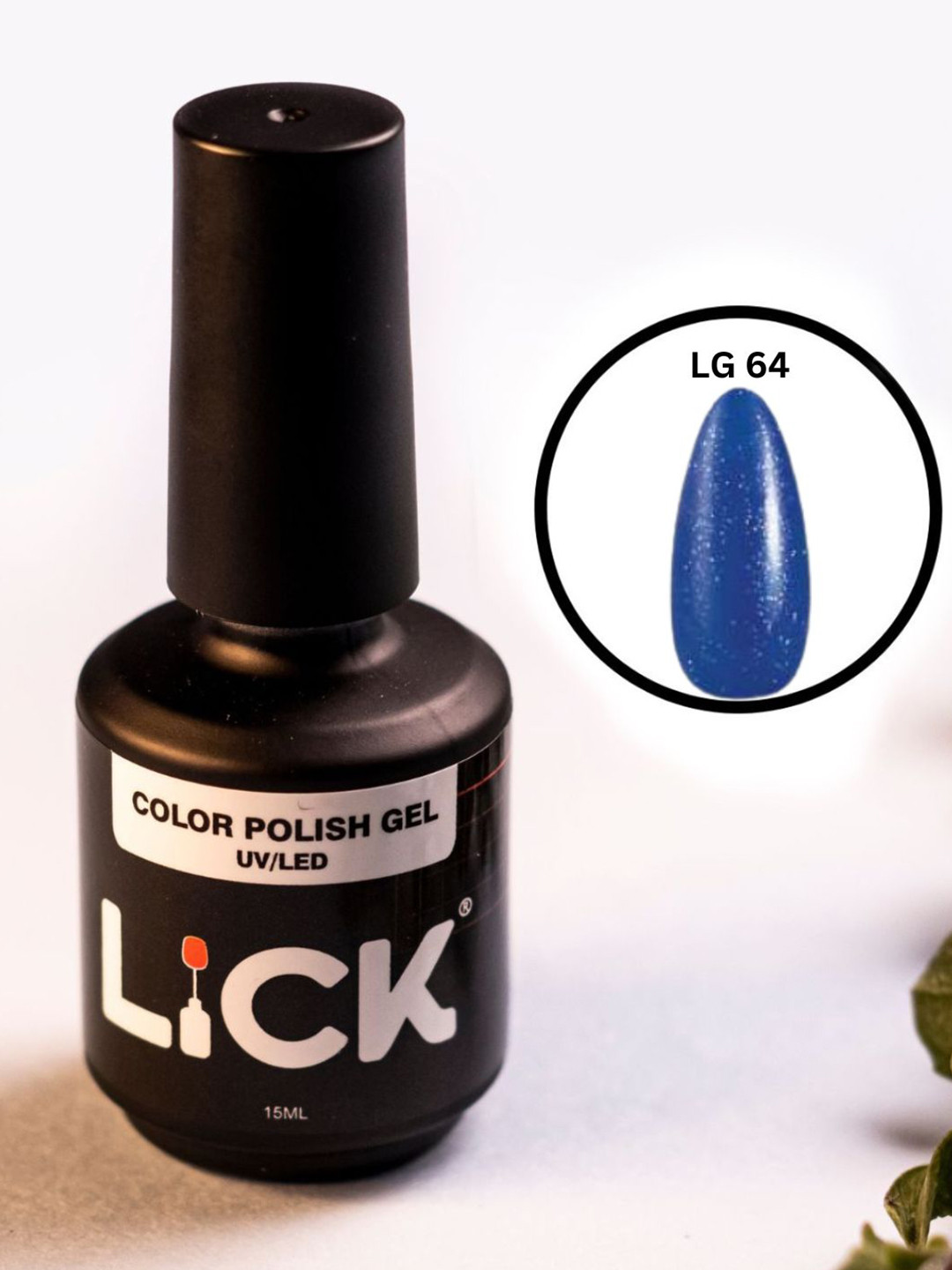LICK UV/LED Color Polish Long Lasting Gel Nail Polish - 15 ml - Blue - LG 64