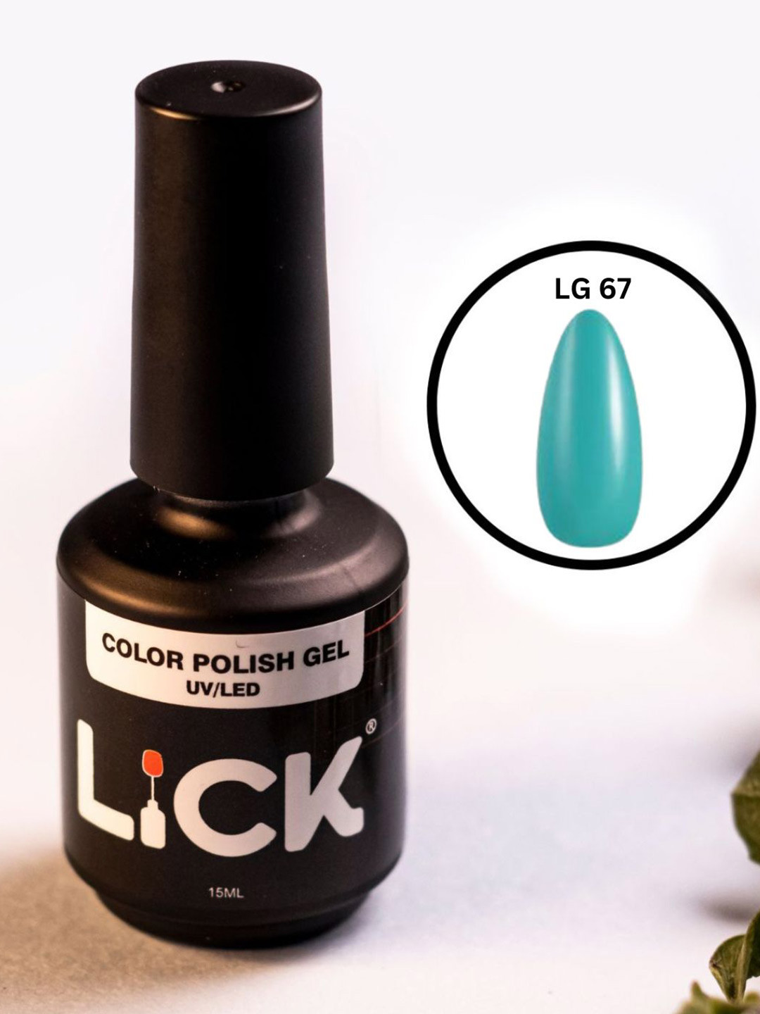 LICK Color Polish Uv - Led Long Lasting Gel Nail Polish - 15 ml - Turquoise Blue - LG 67