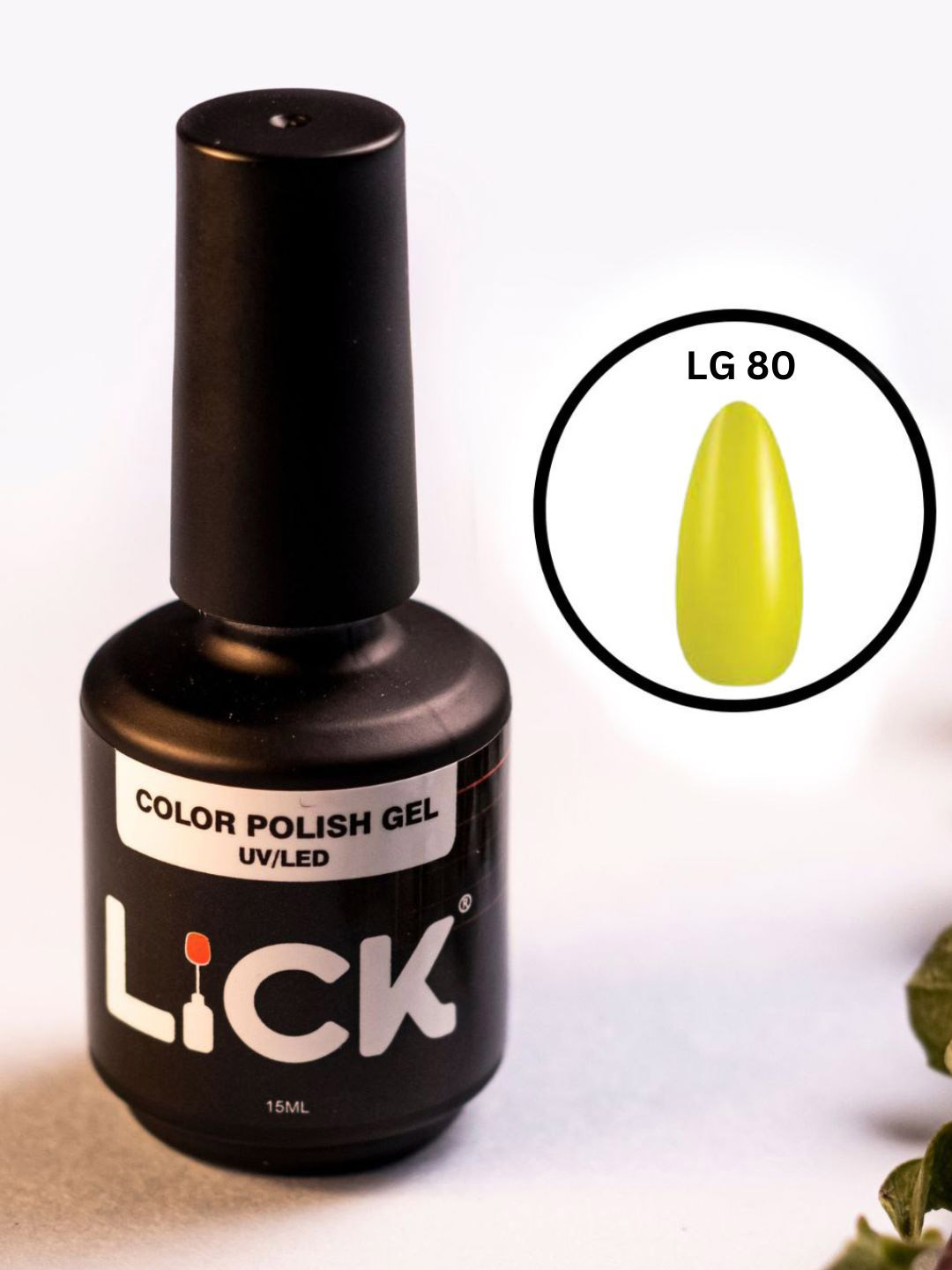 LICK Color Polish Uv - Led Long Lasting Gel Nail Polish - 15 ml - Light Green - LG 80