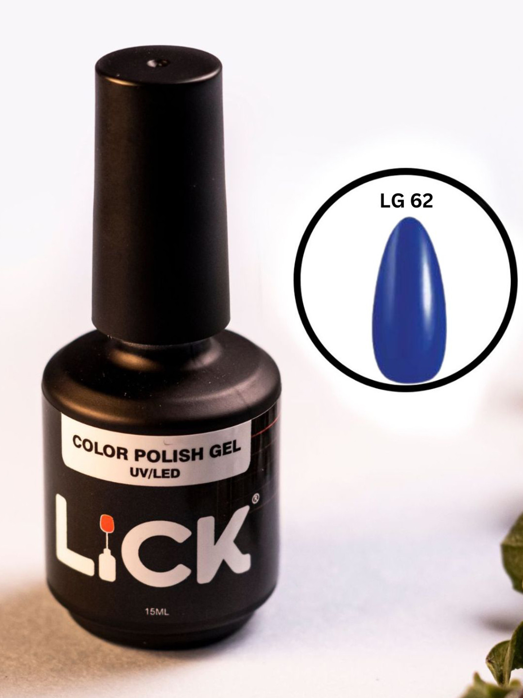LICK Color Polish Uv - Led Long Lasting Gel Nail Polish - 15 ml - Blue - LG 62