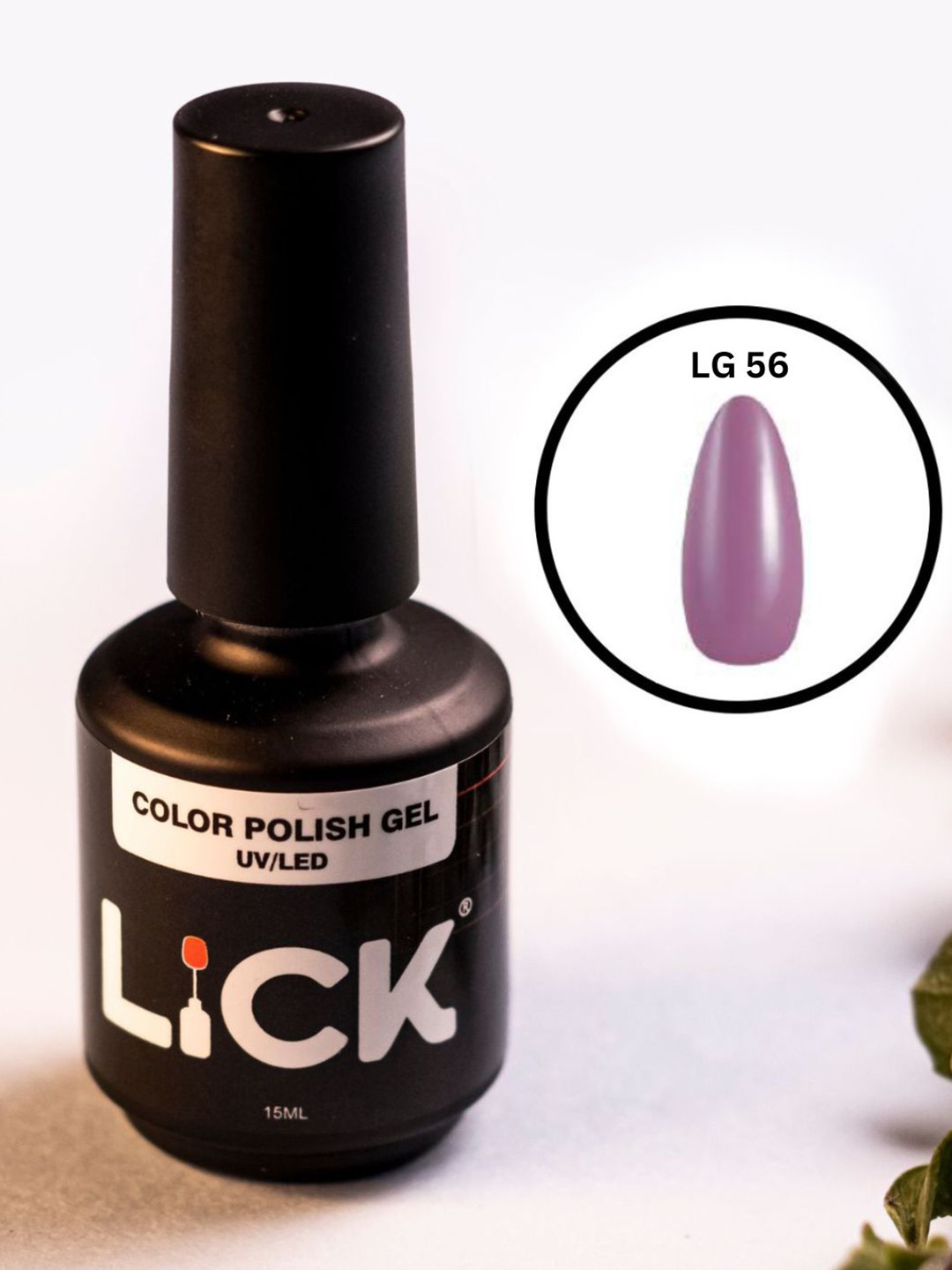 LICK Color Polish Uv - Led Long Lasting Gel Nail Polish - 15 ml - Purple - LG 56