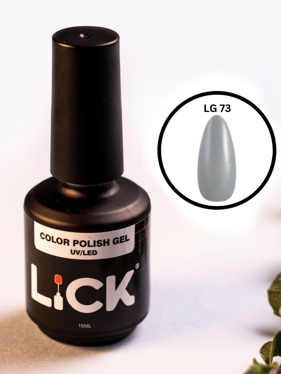 LICK Color Polish Uv - Led Long Lasting Gel Nail Polish - 15 ml - Grey - LG 73