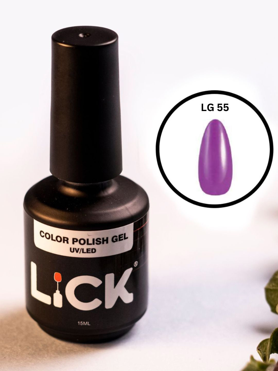 LICK Color Polish Long Lasting Gel Nail Polish - 15 ml - Purple - LG 55