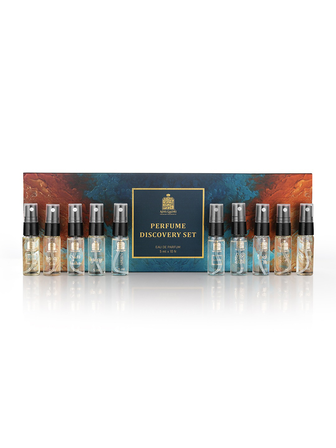 ADILQADRI Set Of 10 Perfume Discovery Set   Long Lasting Eau de Parfum - 5 ml Each