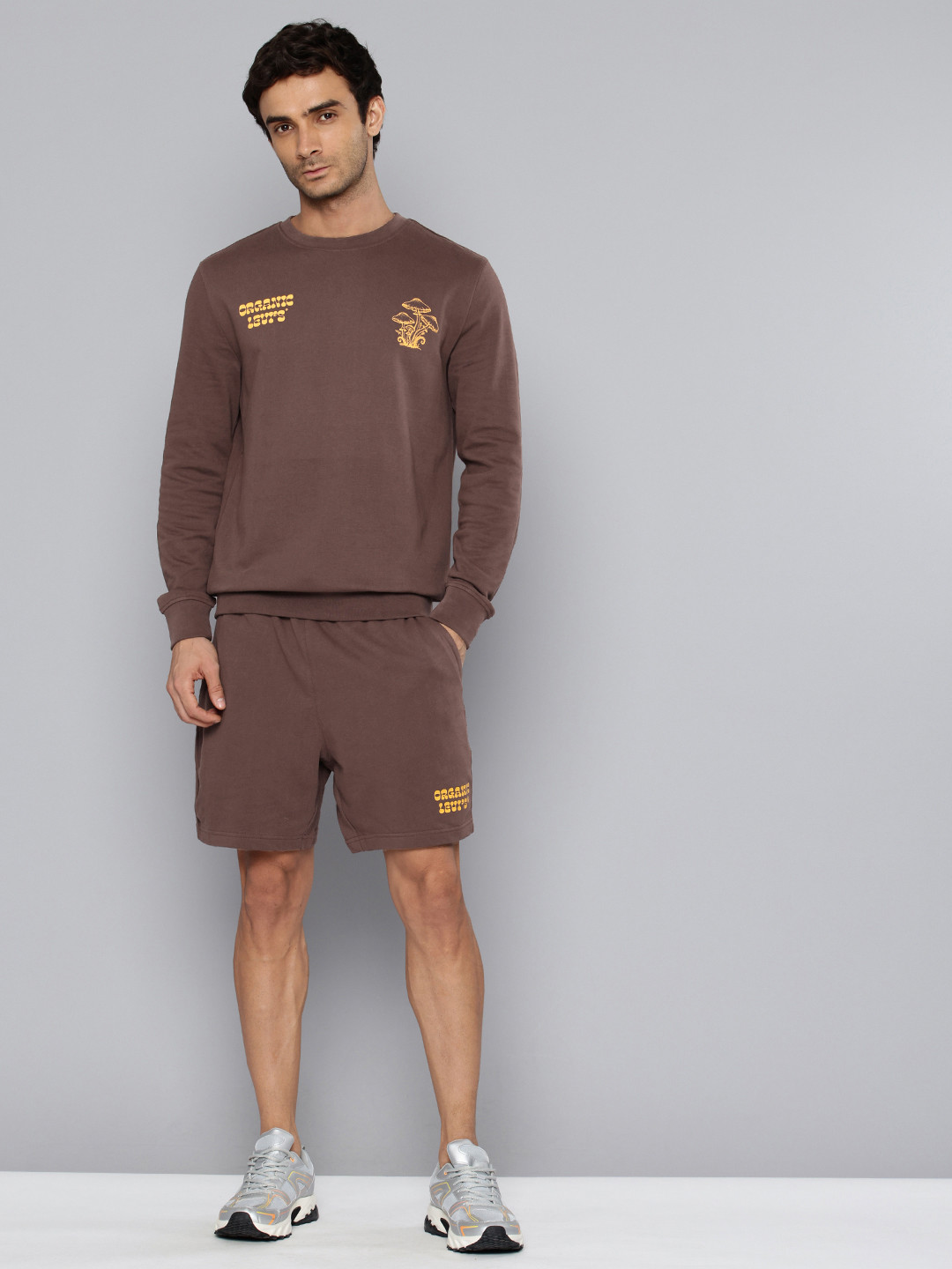 Levis Pure Cotton Printed Sweatshirt With Shorts