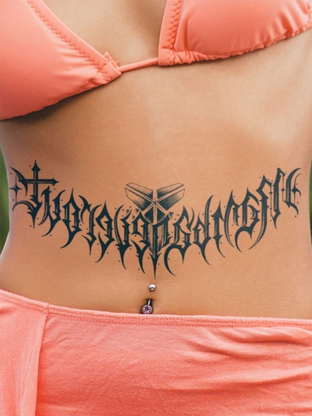 LICK Men Plant Based Realistic Semi Temporary Body Tattoo - Matte Blue