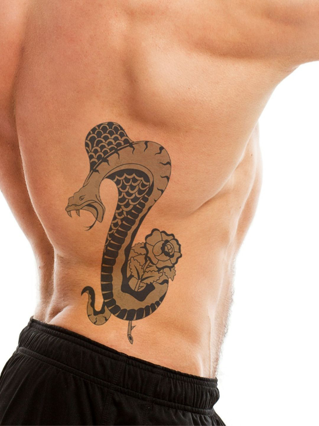 LICK Men Plant Based Realistic Semi Temporary Body Tattoo - Matte Blue