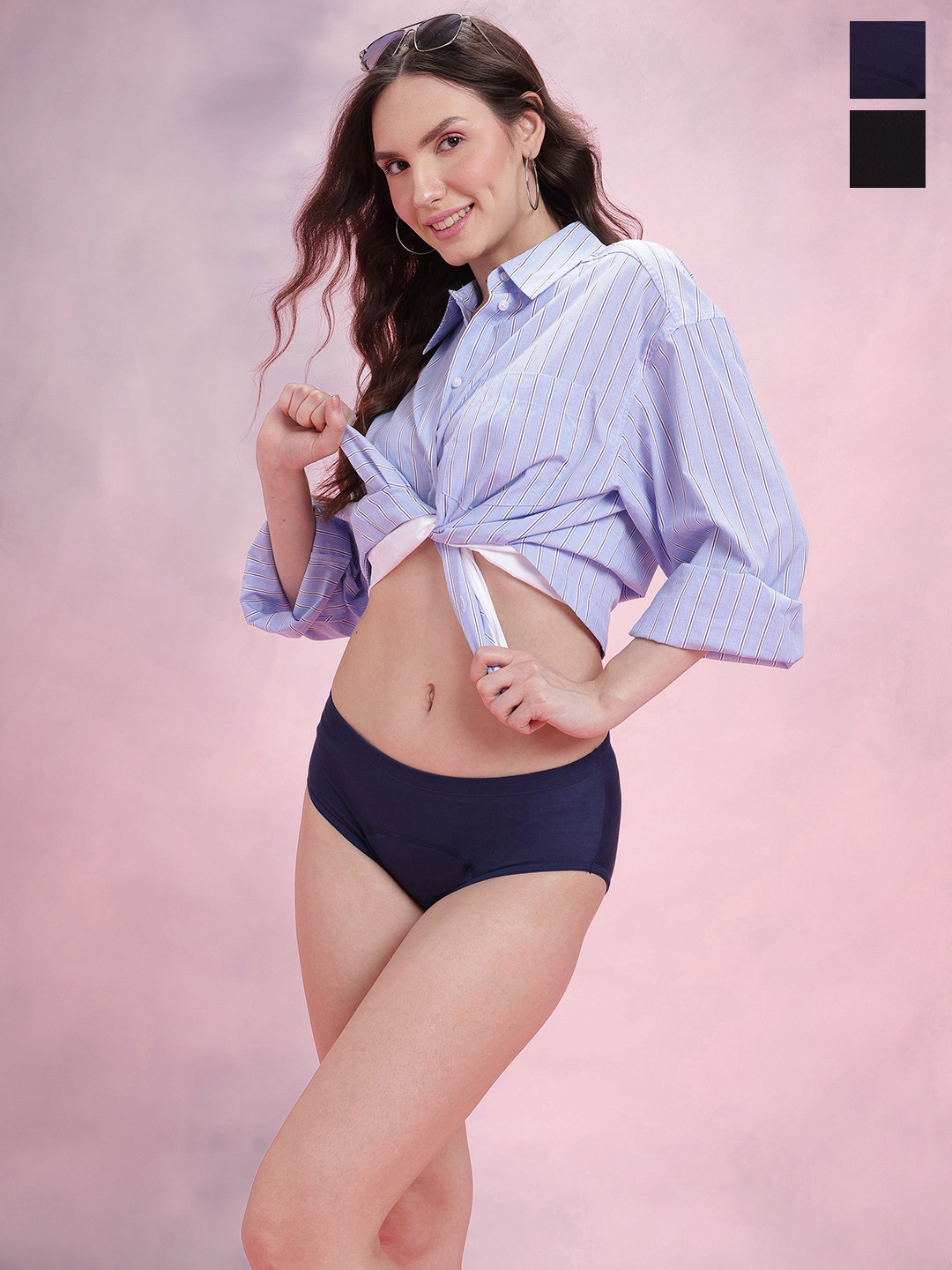 DressBerry Pack of 2 Assorted No Stain Briefs